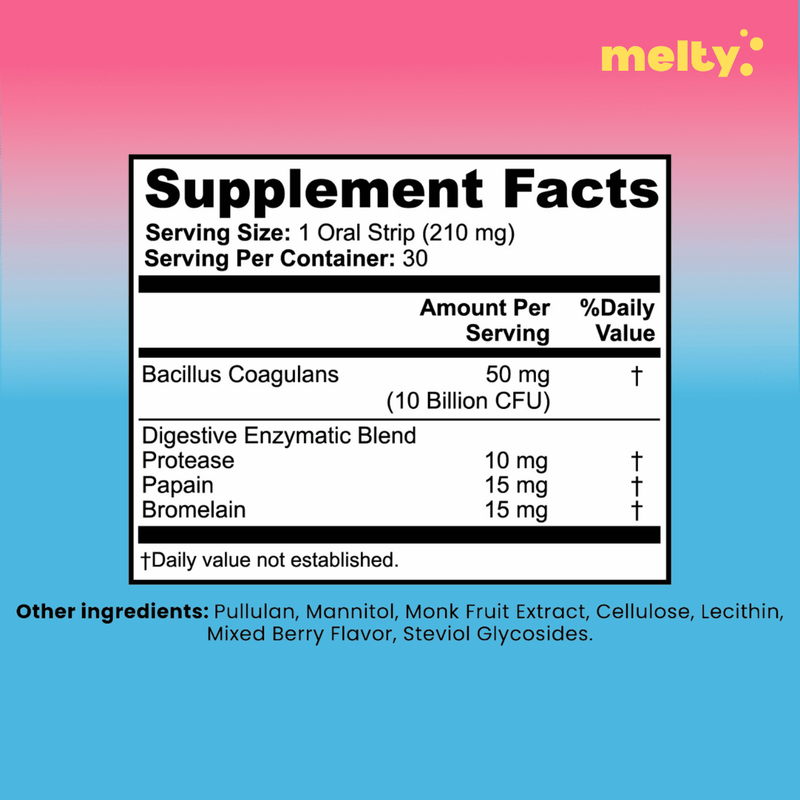 Melty Digestive Gut Health Strips