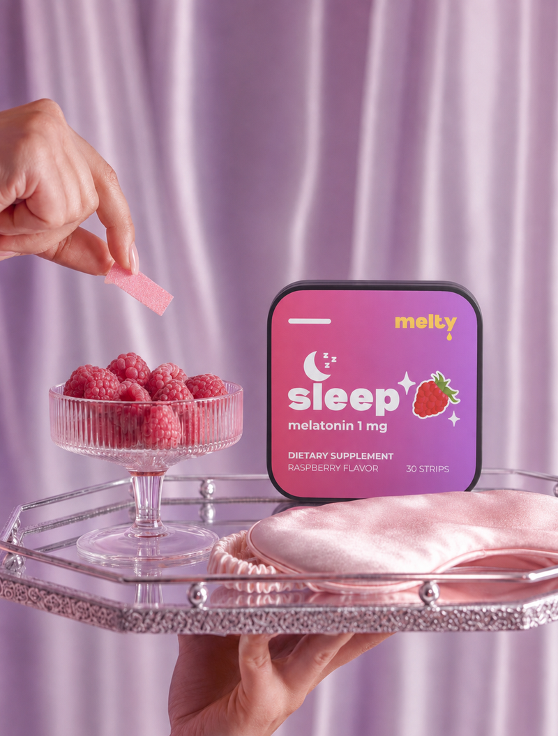 Melty sleep strip on tongue before bed